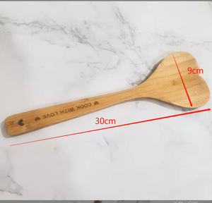 Tùy chỉnh thực hiện thân thiện với môi hình trái tim tre muỗng sáng tạo và bền vững đồ dùng nhà bếp - Product Image 6