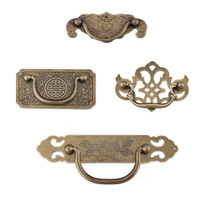 Poignées de meuble en laiton massif, poignées carrées pour hôtel, cuisine, armoire, tiroir, porte, boutons traditionnels en métal moulé, quincaillerie de tirage