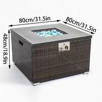 US Drop Shipping Disponible Fire Pit Table Garden Gas Fire Pit Table Table Outdoor Fire Table Livraison gratuite