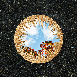 <span class=keywords><strong>Grand</strong></span> <span class=keywords><strong>miroir</strong></span> mural de maquillage en <span class=keywords><strong>cuivre</strong></span>, design luxueux, avec branches, en verre irrégulier - Product Image 4