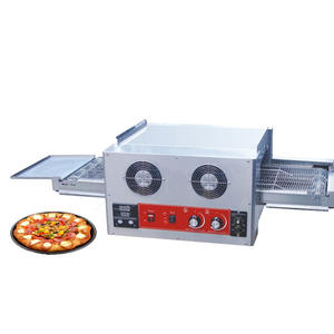 12/18/32 дюймов Коммерческая цепь ручного управления газовая электрическая нержавеющая сталь регулируемый термостат конвейер печь для пиццы пекарня - Product Image 3