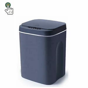 Smart Touchless Motion Sensor Trash <strong>Can</strong> Automatic Privacy <strong>Garbage</strong> <strong>Can</strong> with Lid 3.5 Gallon Dogproof Plastic Slim Trash Bin - Product Image 1