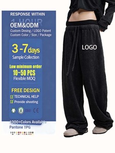 <span class=keywords><strong>Salopette</strong></span> longue unisexe en velours de coton délavé style urbain décontracté avec broderie 3D - Product Image 1