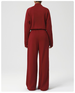 Conjuntos de tallas Grandes Para mujer ชุดวอร์ม<span class=keywords><strong>กางเกง</strong></span>ขากว้างและเซ็ตเสื้อสเวตเตอร์ปักตามสั่ง - Product Image 3