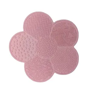 Easy Washing Tool Cosmetic Mat Cleaner with Suction Cup Washer Silicone MakeUp Cleaning Brush Scrubber Pad
