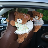 Support de mouchoirs de voiture en peluche de luxe personnalisé, boîte à mouchoirs douce en forme d'animal, vente en gros OEM/ODM