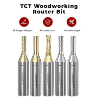 Mata Bor Router TCT Berlian yang Dapat Disesuaikan untuk Pembentukan Kayu Solid, Pemotong Penggiling Kayu, Mendukung Mata Bor Router TCT