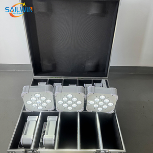 Hoa Kỳ Cổ Pin-Powered 6in1 LED Phẳng <span class=keywords><strong>Par</strong></span> Ánh Sáng 9x18w Rgbaw UV 2.4Ghz Không Dây <span class=keywords><strong>DMX</strong></span> Điều Khiển DJ Ánh Sáng Sân Khấu Chiếu Đèn - Product Image 4