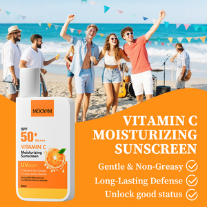 Productos Coreanos para el Cuidado de la Piel de Marca Privada OEM, Protector Solar UV, Crema Protectora Solar Resistente al Agua con Vitamina C, FPS 50 - Product Image 4