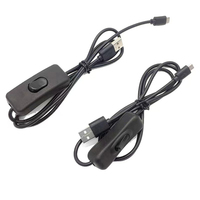 Câble USB 2.0 mâle-femelle à 2 fils à extrémités ouvertes, câble de charge Pigtail noir 0,3m 1m 2m 22AWG 20AWG 24AWG 2464