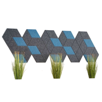 Panneaux muraux décoratifs durables en feutre hexagonal Panneau insonorisant Panneaux acoustiques PET insonorisés en fibre de polyester