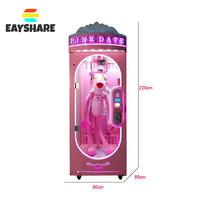 Pink Date Big Plüsch Spielzeug puppe Vending Cut Rope String Arcade Scheren maschine Claw Barber Cut the Prize Coin Operated Games