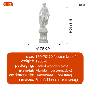 Statua Personalizzata BSA in Marmo Naturale della Dea Greca delle Quattro Stagioni, Scultura Mitologica in Pietra per Piazze Esterne - Product Image 2