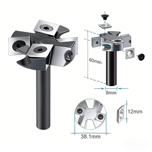 TOOLSWANG Insert-Style Spoilboard End Mill 3 Flutes Replaceable Blades Machine <b>Tools</b> Woodworking ODM OEM 3F Planer Bit Power Too - Product Image 5