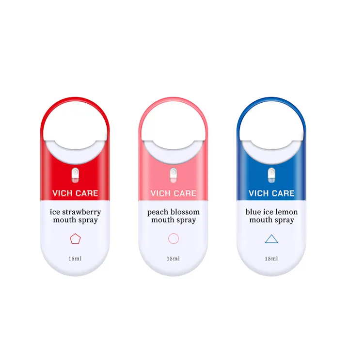 30ml yeni tasarım nane lezzet özel etiket ağız karşıtı nefes spreyi kötü nefes sprey