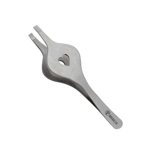 New <b>Model</b> Professional Stainless Steel Eyebrow Tweezer Plucker Shaper with Slanted Tip - Product Image 1