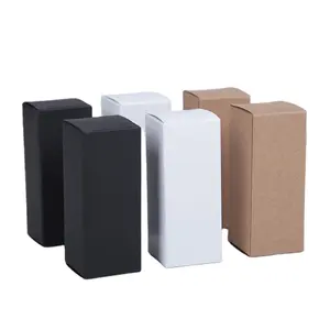 थोक कॉस्मेटिक पैकेजिंग बॉक्स कस्टम डिजाइन 10ml-100ml आवश्यक तेल की बोतल बॉक्स क्राफ्ट पेपर बॉक्स