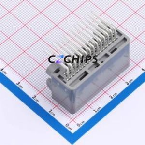 K137635WR-2x14B-PTSN Automotive Connector Bent Lead Through Hole Connector 28P 2.2mm 2 Right Angle Insert - Product Image 2