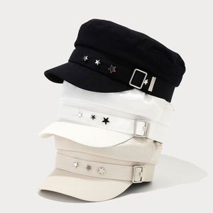 Boina Plana para Mujer, Estilo Japonés Y2K, Diseño de Estrella, Moda Casual, Gorra de Capitán, Nueva Llegada 2025 - Product Image 1