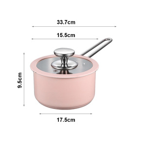 Juego de <span class=keywords><strong>Ollas</strong></span> de Cocina de Acero Inoxidable 304 Rosa, Estilo Coreano, para Sopa Caliente, Apto para Inducción, Venta al Por Mayor Personalizada - Product Image 3