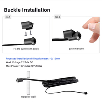 Capteur de mouvement PIR tactile remplaçable pour miroir, armoire, éclairage LED
