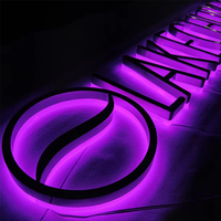 Lettres en relief électroniques rétroéclairées pour entreprises, enseignes LED personnalisées, logo de marque d'entreprise, enseignes lumineuses RGB