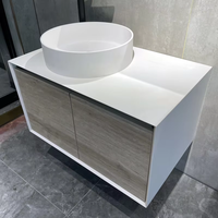 Sanitaire moderne, blanc mat, évier de salle de bain, lavabo de comptoir, lavabo à main