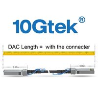 Câble DAC SFP 10Gtek 10G 10GBASE-CU passif à connexion directe en cuivre Twinax 0,25 mètre (0,82 pied) pour Meraki Fortinet Ubiquiti