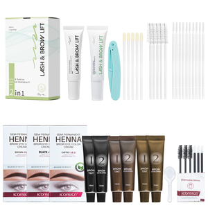 <span class=keywords><strong>Kit</strong></span> professionnel coréen de lifting des <span class=keywords><strong>cils</strong></span> et des sourcils et crème colorante pour sourcils, longue durée, avec étiquette privée personnalisée, vente en gros - Product Image 1