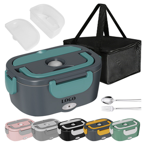 0728 12/24v Car Truck Smart Lunch Boxes Sus304 Stainless Mini Heated Box 1.5l Capacity Self <b>Heating</b> Heater - Product Image 1