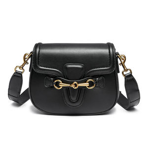 Bolso de Mensajero Cruzado de Moda para Mujer, de Cuero PU Negro, al por Mayor - Product Image 1