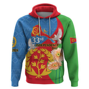 Eritrea con stampa personalizzata <span class=keywords><strong>felpa</strong></span> con girocollo in bianco <span class=keywords><strong>felpa</strong></span> con cappuccio modello africano felice giorno dell'indipendenza versione sublimazione <span class=keywords><strong>felpa</strong></span> con cappuccio - Product Image 6
