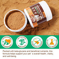 Vente en gros Private Label Pet Support Immunitaire Naturel Biologique Chaga Reishi Lions Crinière Turquie Queue Champignon Poudre pour Chiens et Chats