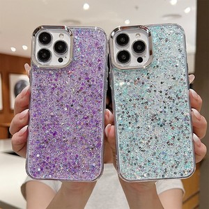 Funda de lujo Bling Epoxy Gradation Glitter Resin <span class=keywords><strong>para</strong></span> teléfono móvil <span class=keywords><strong>para</strong></span> <span class=keywords><strong>iPhone</strong></span> 11 12 13 14 15 16 Pro Max Woman Funda protectora a prueba de golpes - Product Image 1