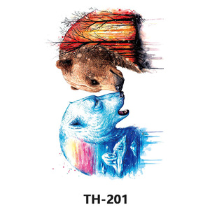 Venta al por mayor impermeable de larga duración temporal hombres Animal <span class=keywords><strong>Lobo</strong></span> tatuajes - Product Image 2