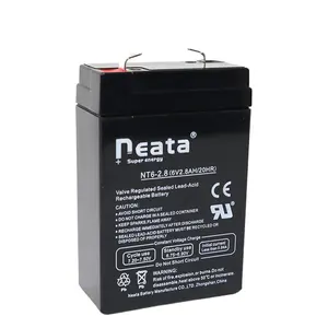 Battery Sealed Lead Acid Battery Power Tools Uninterruptible Power Supplies Sealed AGM Rechargeable 6v 2.0ah Lead Acid Battery