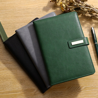 Élégant bloc-notes en cuir véritable de couleur pure avec logo personnalisé et pour les promotions commerciales