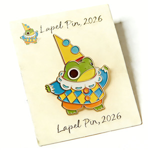 Produsen Grosir Pin Enamel Katak Lucu Kartun Anime Pin Kerah Kemasan Kartu Kustom untuk Pakaian - Product Image 1