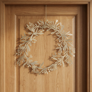 Corona de Flores Decorativa Redonda Clásica Hecha a Mano, Sin Luces, para Bodas, Manualidades, Decoración de Pared - Product Image 6