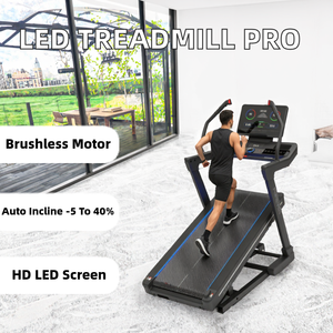 หน้าจอ LED ปรับความชันอัตโนมัติได้ตั้งแต่ -3% ถึง 40% พร้อมราวจับคู่, HRC, ที่วางแท็บเล็ต, มอเตอร์ไร้แปรงถ่าน สำหรับโฮมยิม - Product Image 2