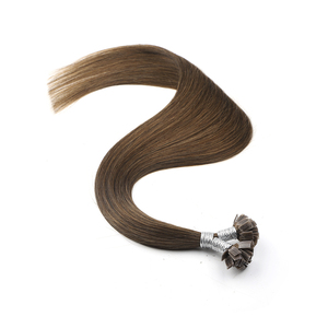K.SWIGS 26 inch 6# Brown Flat Tip Remy Human Hair <b>Extensions</b> Cuticle Aligned Durable Gentle Reusable Natural Tangle Free Barnet - Product Image 3