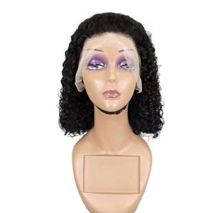 Hot Sale High Quality 10A Indian Deep Wave <b>Bob</b> 13*4 Frontal Human Hair Lace <b>Wig</b> - Product Image 6