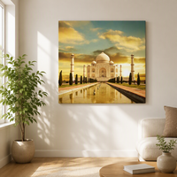 Impression sur toile de haute qualité, art mural, 50*50cm, majestueux Taj Mahal, peinture de paysage d'architecture moderne pour le salon, décoration de la maison