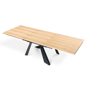 <span class=keywords><strong>Table</strong></span> à manger extensible en <span class=keywords><strong>bois</strong></span> massif de chêne de style rustique de <span class=keywords><strong>haute</strong></span> qualité pour salle à manger, restaurant - Product Image 4