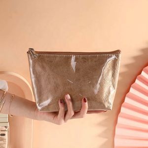 Eco-Friendly Tpu and Makeup Reusable <b>Large</b> Capacity Travel Cosmetic Organizer Waterproof Tyvek <b>Paper</b> Toiletry <b>Bag</b> - Product Image 3