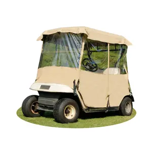 고품질 Drivable 보편적인 골프 카트 울안 비 덮개는 pvc와 pvc에 의하여 입힌 옥스포드 직물을 가진 80 "닫집 골프 차를 적합했습니다
