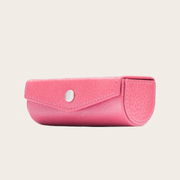 Sac de rangement cosmétique portable en cuir de luxe pour femme, personnalisable, avec miroir et étui à rouge à lèvres