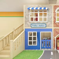 Marca propia para niños, simulación de ciudad, instalaciones de parque de atracciones, casa de juegos de rol para niños, juegos de negocios, juegos de patio interior