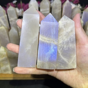 Torres de Piedra Lunar Azul al por Mayor, Piedras Curativas Pulimentadas, Varitas de Piedra Lunar en Venta - Product Image 5