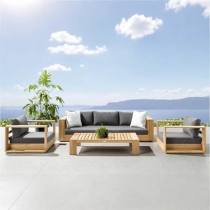 Meubles d'extérieur en teck massif de haute qualité, imperméables, ensemble de canapés pour hôtel, patio, jardin, cour, parc, usage de loisirs - Product Image 1
